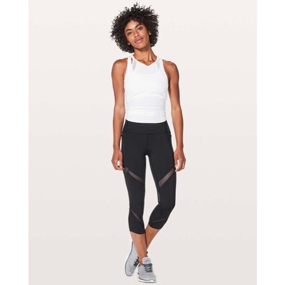 Lululemon On Pace‎ Crop Leggings Black Size 4 - Picture 1 of 10